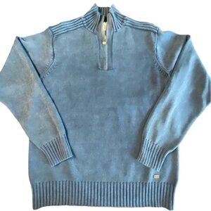 LEE VALLEY 1/4 Zip Cotton Sweater, Made in Ireland
